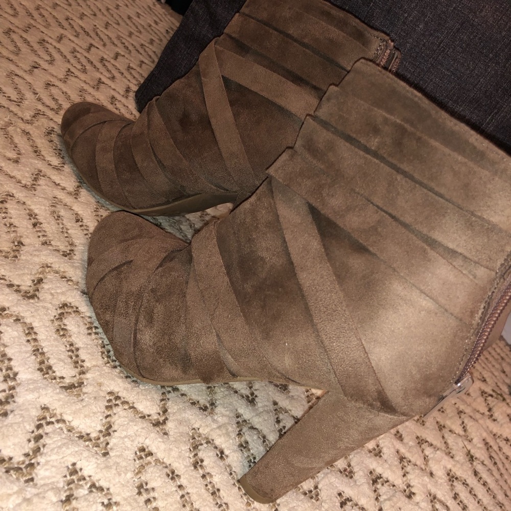 brown heeled boots
